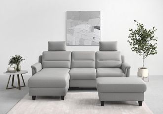 Sit&more Ecksofa »Farö L-Form« inklusive Federkern, wahlweise mit Bettfunktion und Bettkasten