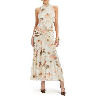 Bardot Leanna Floral Mesh Maxi Dress in Ivory Floral at Nordstrom, Size X-Small