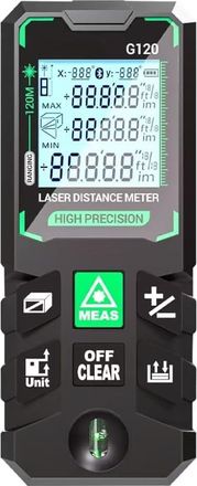 OEM Dispositivo De Medici&oacute;n L&aacute;ser, 120 Metros (393 Pies). Dispositivo De Medici&oacute;n L&aacute;ser Con Cambio De Unidades (m/pulg/ft), Gran Pantalla Lcd Retroilumina