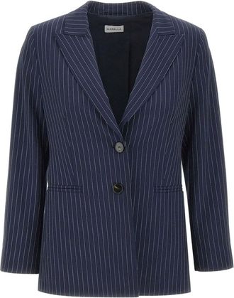 Marella pinstripe-print blazer - Blue