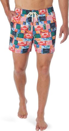 Fair Harbor The Bungalow Water Repellent Swim Trunks in Seaside Glow at Nordstrom, Size Xx-Large