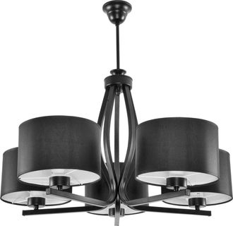 OEM L&aacute;mpara De Techo Negra Con Pantalla Negra Hilda Negro 11-530