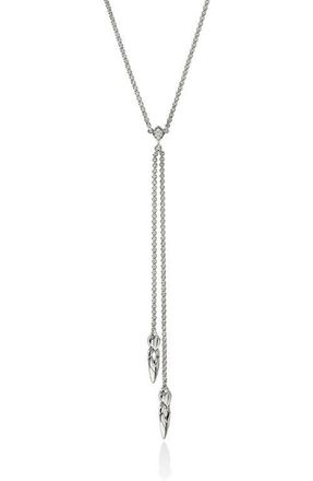John Hardy Naga Diamond Y-Necklace in Silver at Nordstrom, Size 18