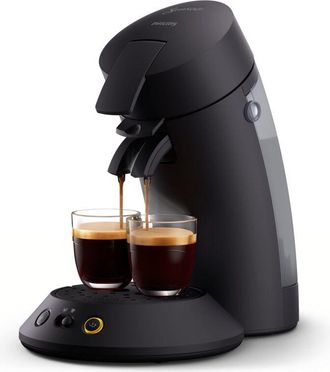 Philips Senseo Original Plus CSA210/60 - Macchina per cialde da caff&egrave;, tecnologia caff&egrave; boost, in plastica riciclata, colore: Nero
