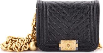 Chanel Boy Flap Chain Chevron Caviar belt bag - Nero