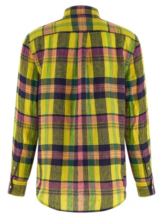 Polo Ralph Lauren Checked Linen Shirt - Yellow