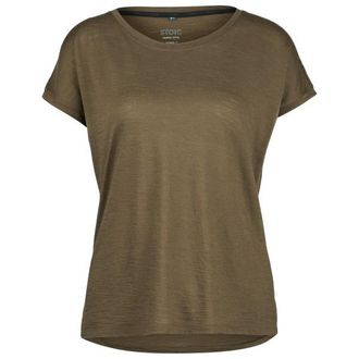 Stoic Merino135 HovaSt. T-Shirt Merinoshirt f&uuml;r Damen | braun