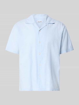 Jack & Jones Jack & Jones Regular Fit Freizeithemd aus Baumwoll-Leinen-Mix in Hellblau, Gr&ouml;&szlig;e XL