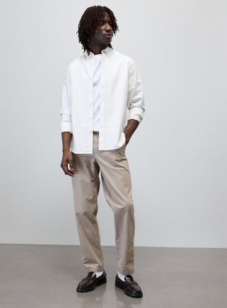 Le 31 Mens Buttoned elastic-waist chinos Amsterdam fit - Relaxed tapered