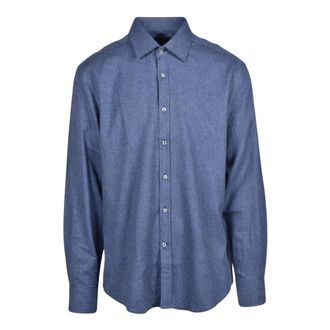 Paul & Shark Flanellen hemd - Heren - Casual Overhemden - Blauw - 5XL - Katoen - Overhemden