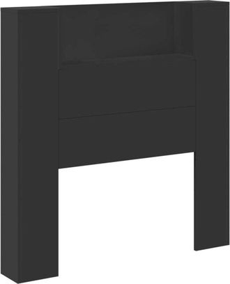 vidaXL Headboard Black 100 x 16.5 x 103.5 cm Engineered Wood vidaXL