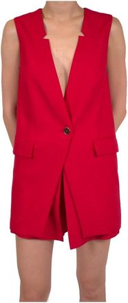 Simona Corsellini Kleedjes, Dames, Rood, S, Polyester, Jurk