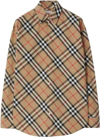 Burberry Check Cotton Poplin Long-Sleeved Shirt, Brand Size 6 ( US Size 4 )