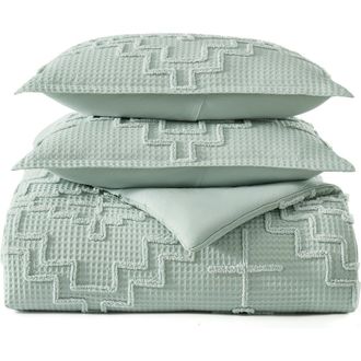 Pendleton Kiva Steps Comforter & Pillow Sham Set in Sky Gray at Nordstrom, Size Full