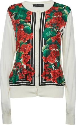 Dolce & Gabbana Zijden vest met bloemenprint - Wit