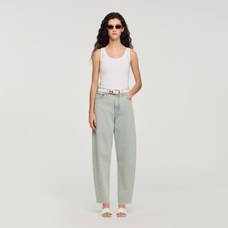 Sandro Vest top with lace detail