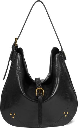 Jerome Dreyfuss Luis buckle studded shoulder bag - Black