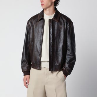 Prada Bomber in nappa vintage color moro