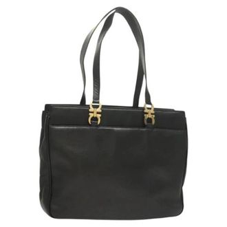 Ferragamo Tweedehands leren handtassen - Dames - Vintage Shopper - Zwart - ONE Size - Leer - Vintage