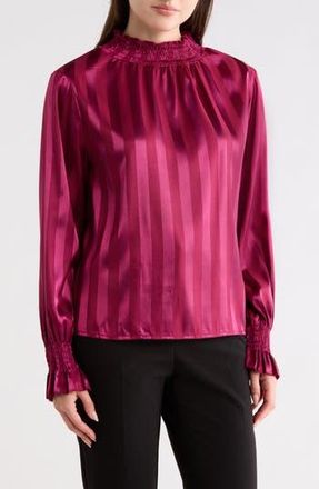 Forgotten Grace Stripe Long Sleeve Top in Cabernet at Nordstrom Rack, Size X-Large