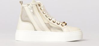 Elisabetta Franchi La Mia Bambina Sneakers in pelle e nylon a rete con monogram