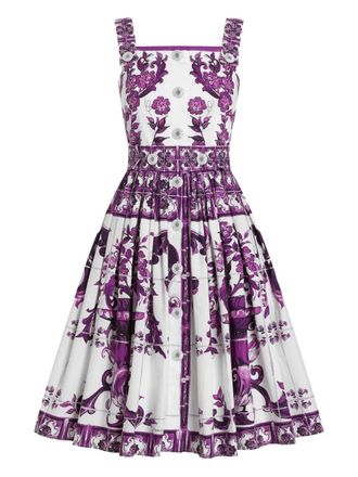 Dolce & Gabbana Midikleid mit Majolika-Print