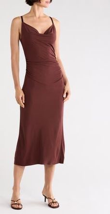 Diane Von F&uuml;rstenberg Claudia Cowl Neck Slipdress in Chocolate at Nordstrom Rack, Size Xx-Small