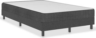 vidaXL Cama Box Spring Tela Gris Oscuro 120x200 Cm Vidaxl