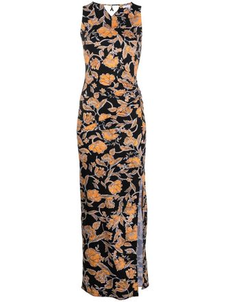 Patrizia Pepe floral-print tank dress - women - Spandex/Elastane/Recycled Polyamide - 0 - Black