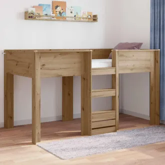 vidaXL Vidaxl Letto A Castello Per Bambini Rovere Artigianale 90 X 200 Cm