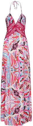 Philipp Plein Lange Jurk Kleurrijk Circus - Dames - Maxi kleedjes - Veelkleurig - S - Polyester - Kleedjes