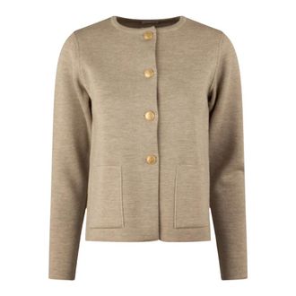 Stenstr&ouml;ms Merino Wollen Vest - Dames - Vesten - Beige - M - Wol - Truien & Vesten