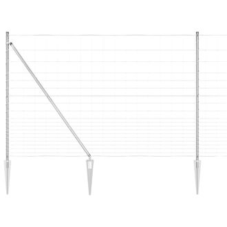Berkfield Home Field Fence 1.6x25 m Galvanised Steel in Silver