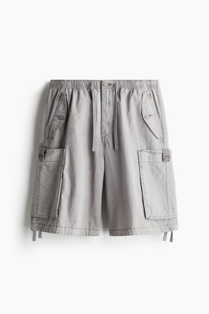 H&M Cargoshorts in Loose Fit - Hellgrau