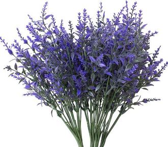 OEM Lavanda Artificial - 20 Manojos - Resistente A Los Rayos Uv - Para Interiores Y Exteriores