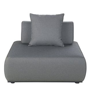 Maisons du monde Sill&oacute;n cama de jard&iacute;n de fibra de poliolefina gris antracita