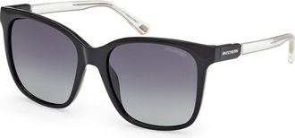 Skechers SE6295 Polarized 01D Womens Sunglasses Black Size 54