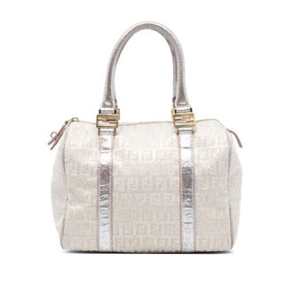 Fendi Pre-owned Fendi Mini Zucchino Metallic Canvas Forever Bauletto Boston Bag Ladies 9Z4D8K58JTWFM3T0