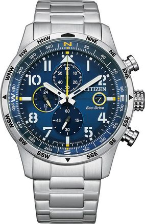 Citizen Eco Drive Chronograph Stainless Steel Bracelet Watch, 43mm in Silver at Nordstrom Rack