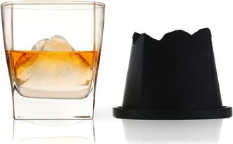 Viski 2Pc Glacier Mountain Ice Mold With Glass Set