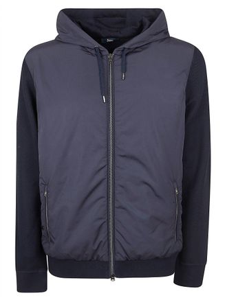 Herno Cotton and Nylon Wind-Proof Jacket with Drawstring Hood