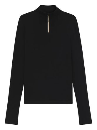 BOSS turtleneck half-zip sweater - men - Wool/Polyamide/Fabric - S - Black