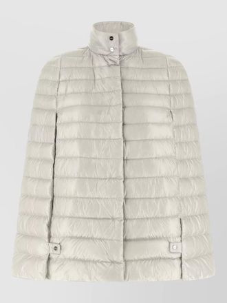 Herno down cape jacket high collar quilting