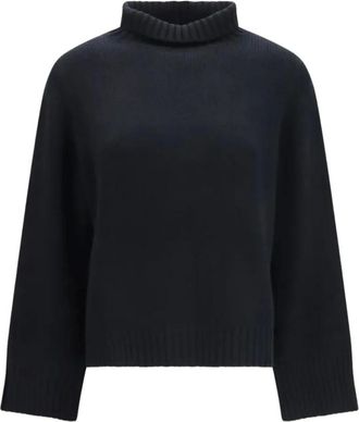 Allude Truien & Vesten, Dames, Blauw, M, Wol, Pullover met boothals