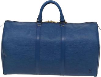 Louis Vuitton Blue Keepall 50 Bag