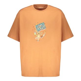 Martine Rose T-Shirts, male, Orange, XS, Orange Casual T-shirt with Stylized Graphics