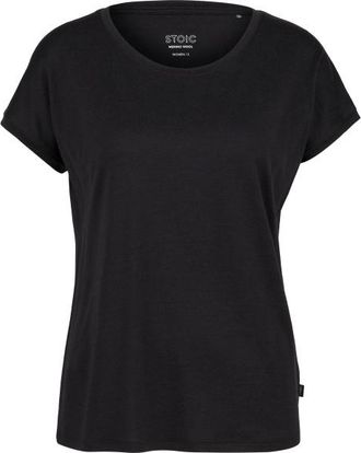 Stoic MerinoPure180 HaldenSt. T-Shirt Merinoshirt f&uuml;r Damen | schwarz