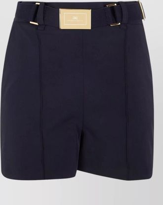 Elisabetta Franchi high waist shorts belt and pockets
