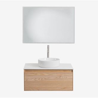Sklum Sklum - Conjunto De Mueble De Ba&ntilde;o En Madera De Fresno Tedrik