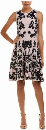 Eliza J Floral Fit & Flare Knit Sleeveless Mini Dress In Pink